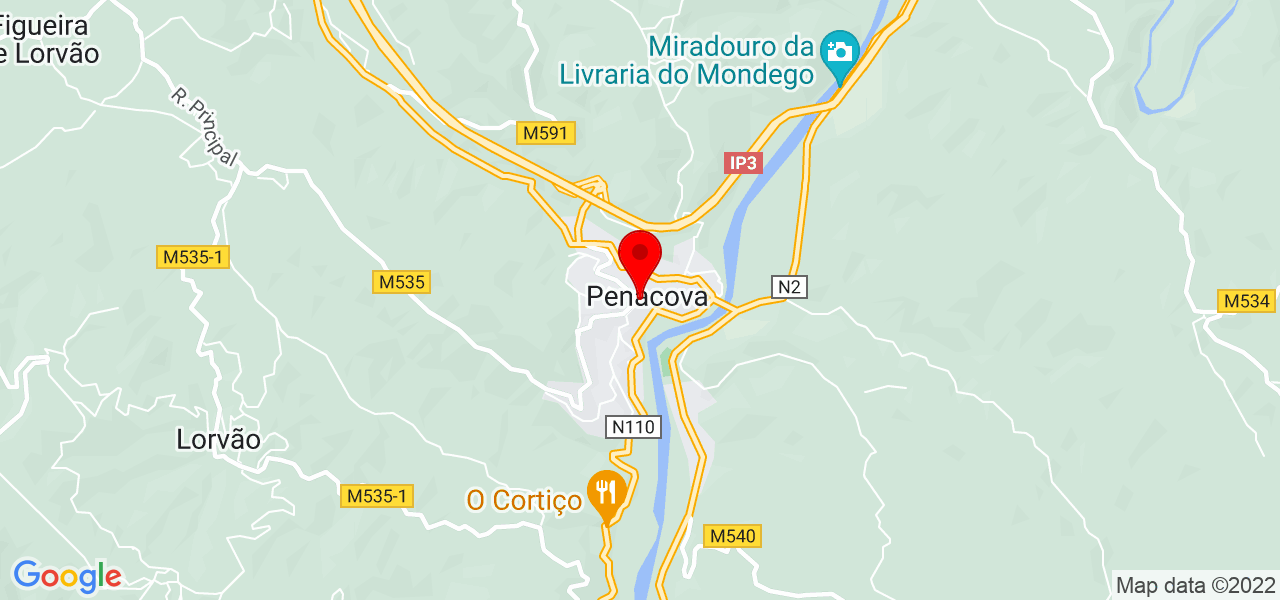 Cl&aacute;udio C. - Coimbra - Penacova - Mapa