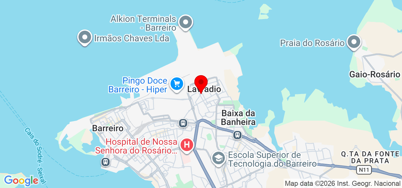 Ellayne Albuquerque - Setúbal - Barreiro - Mapa