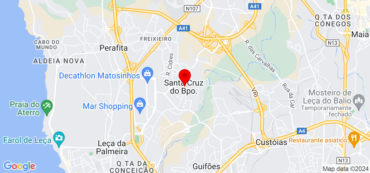 Leonor Pereira - Porto - Matosinhos - Map