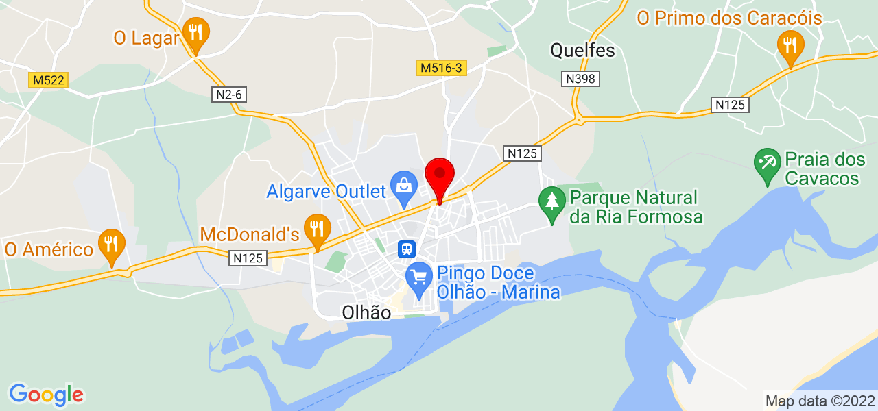 Reveline remodelações - Faro - Olhão - Mapa