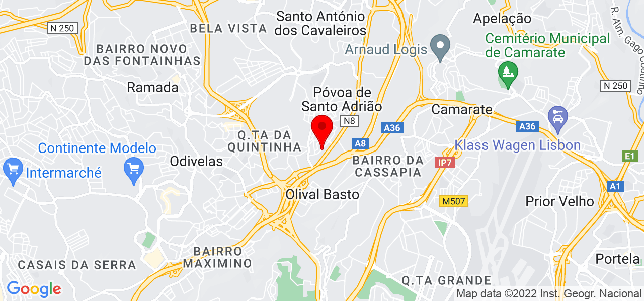 Elizabete Jesus - Lisboa - Odivelas - Mapa