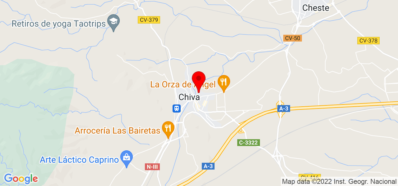Mafe Su&aacute;rez - Comunidad Valenciana - Chiva - Mapa