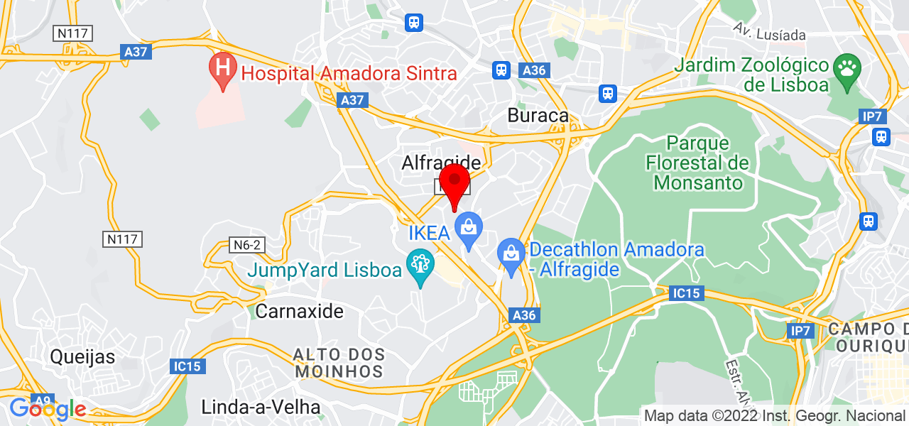 Bruna Lombardi - Lisboa - Amadora - Mapa