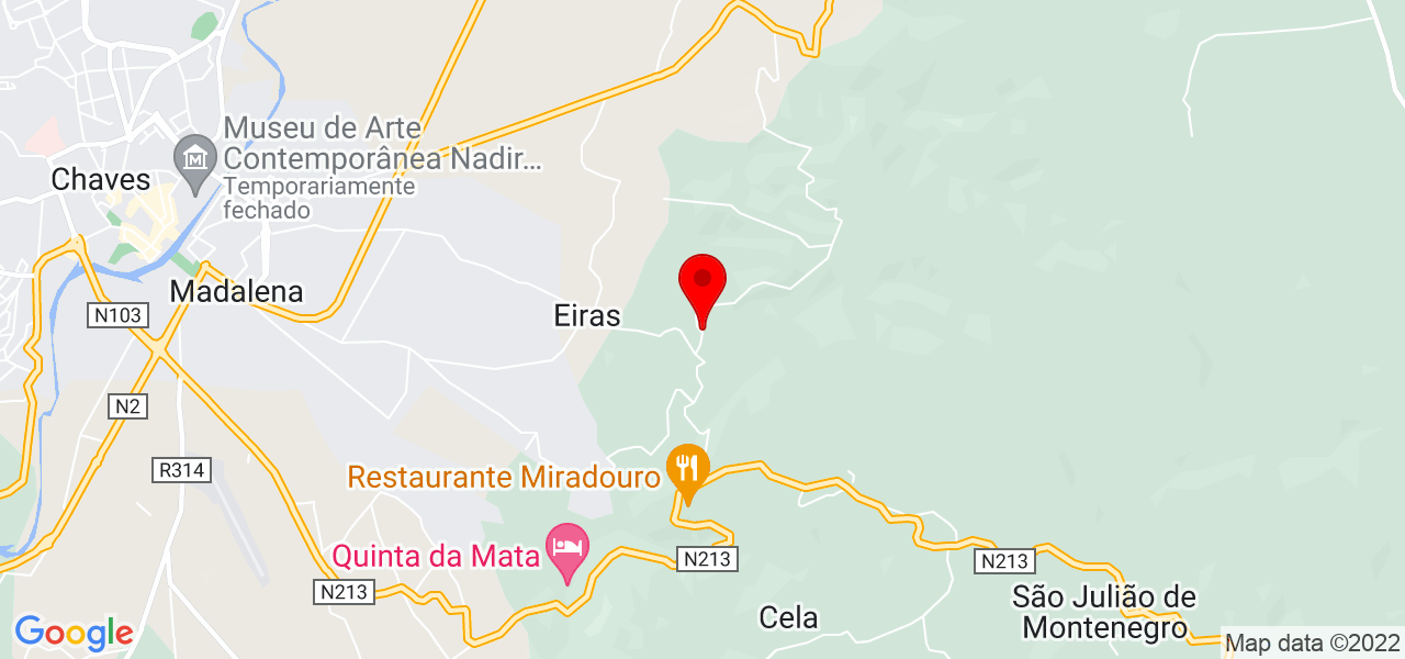 Jos&eacute; Correia - Vila Real - Chaves - Mapa