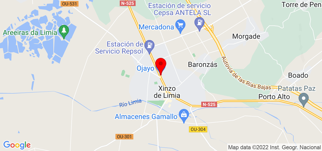 Carlos Caama&ntilde;o - Galicia - Xinzo de Limia - Mapa