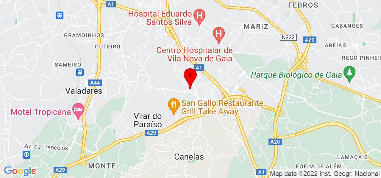 Cristiane Reis - Porto - Vila Nova de Gaia - Mapa
