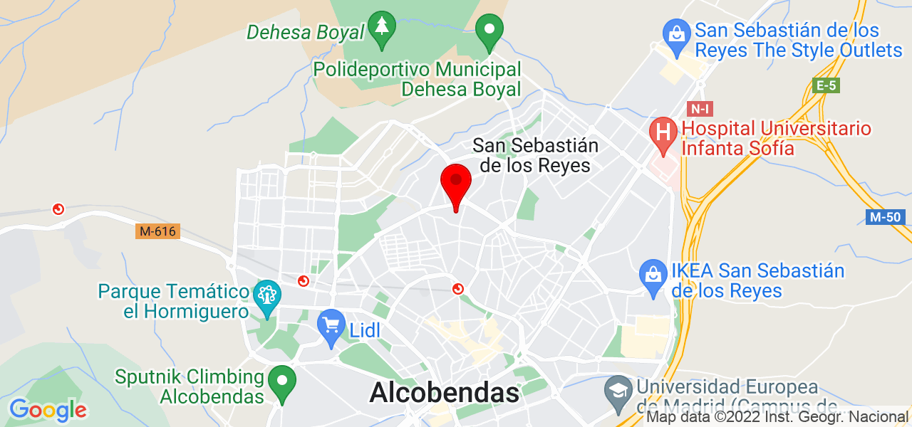 Sandra Larrea - Comunidad de Madrid - San Sebastián de los Reyes - Mapa