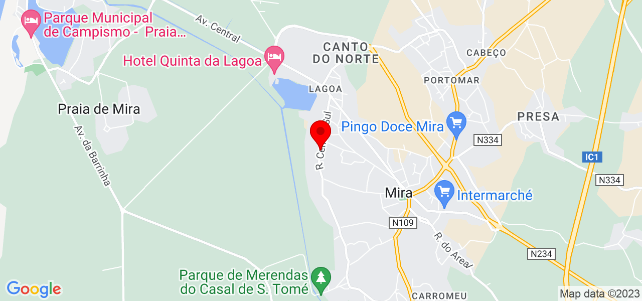 Quinta da Cavada - Coimbra - Mira - Mapa