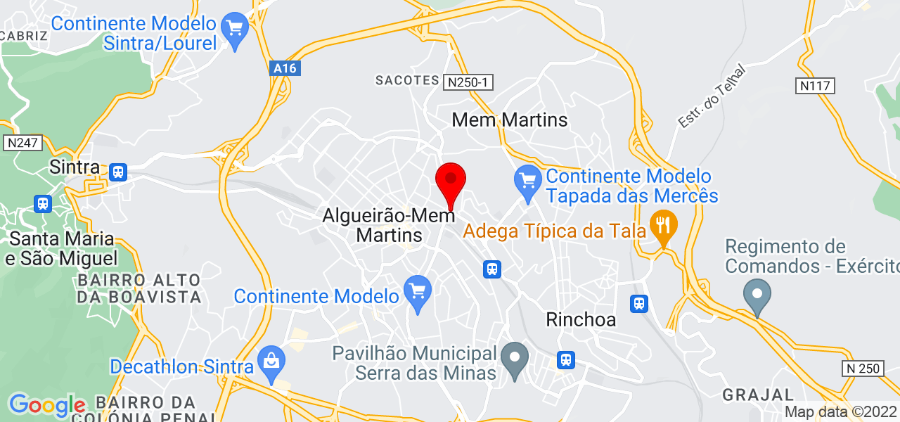 Paula Amado - Lisboa - Sintra - Mapa