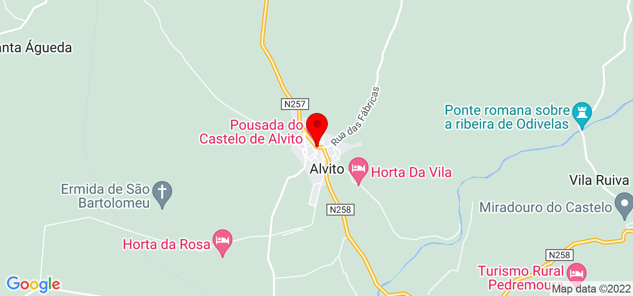 Lucas - Beja - Alvito - Mapa