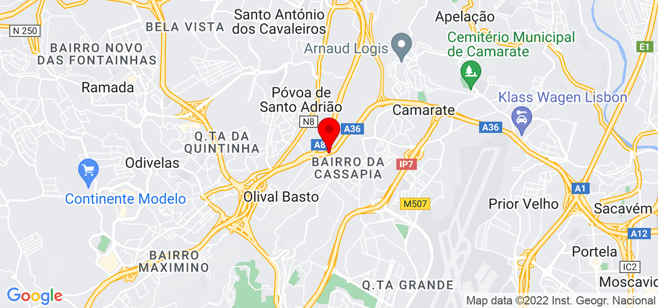 Amo Beauty - Lisboa - Odivelas - Mapa