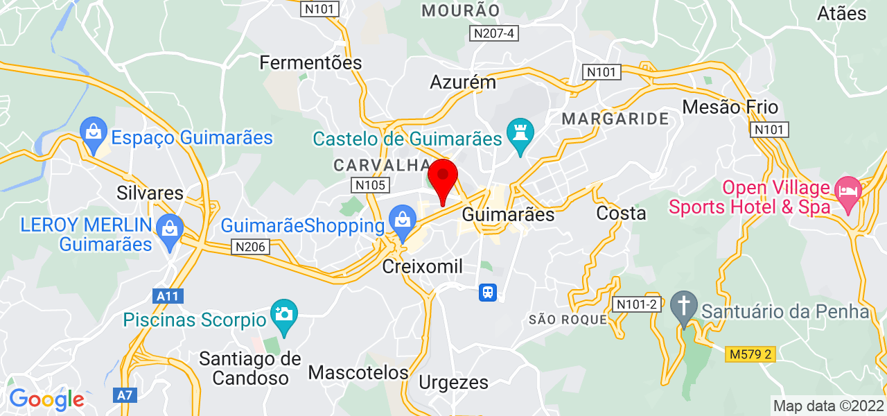 Janssen Rodrigues - Braga - Guimarães - Mapa