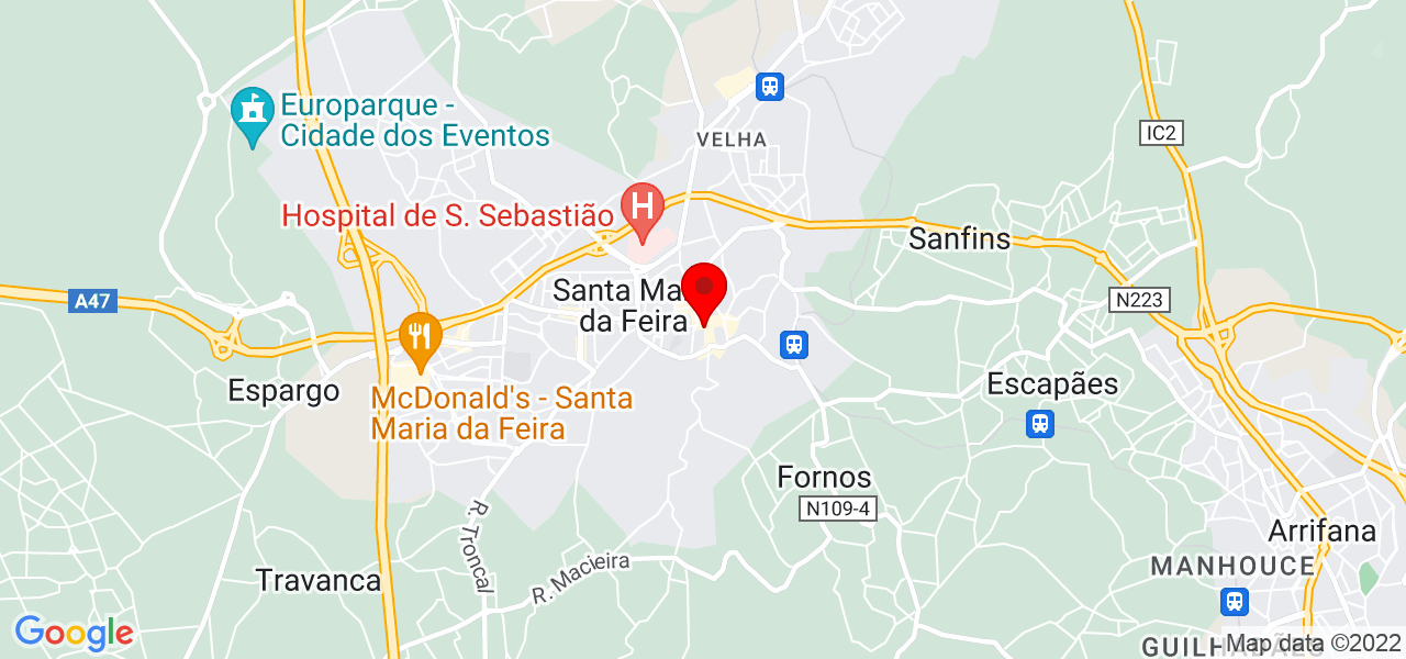 Jos&eacute; Carlos Coelho - Aveiro - Santa Maria da Feira - Mapa