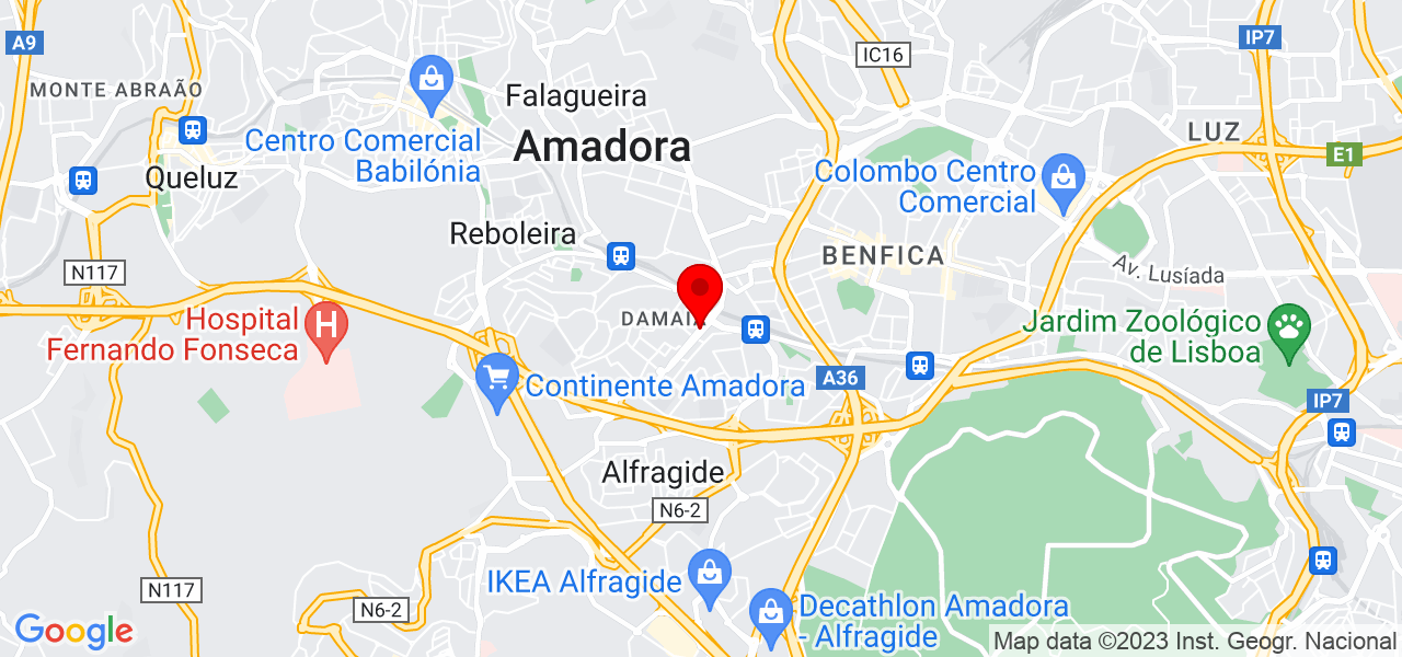 Rosa Coimbra - Lisboa - Amadora - Mapa