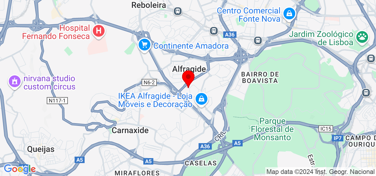 Johny Moreira Serviços - Lisboa - Amadora - Mapa