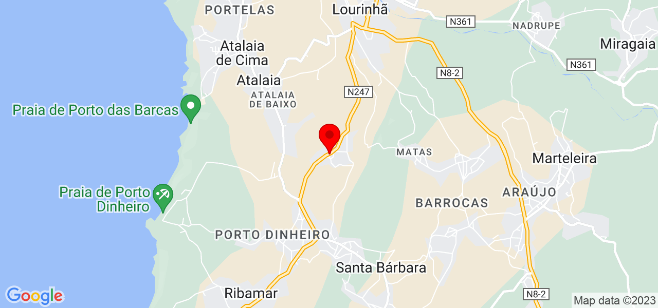 Gleice - Lisboa - Lourinhã - Mapa