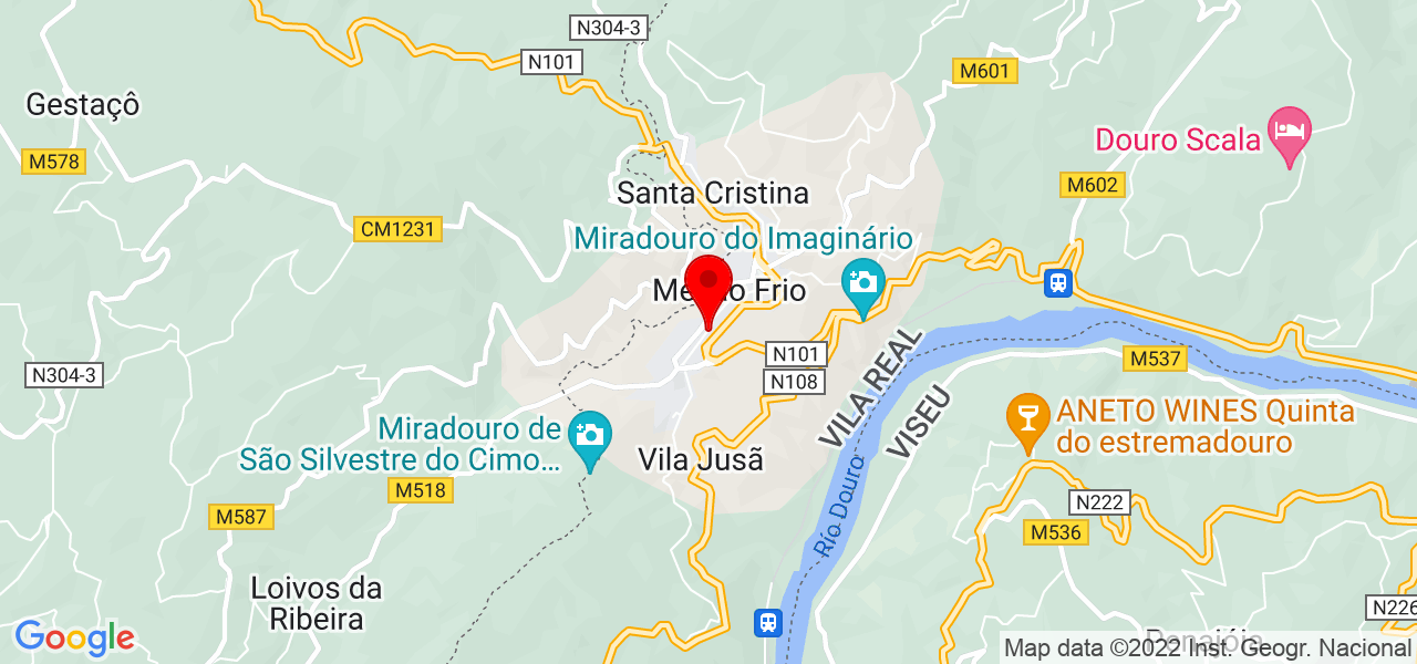 Rita Silva - Vila Real - Mesão Frio - Mapa