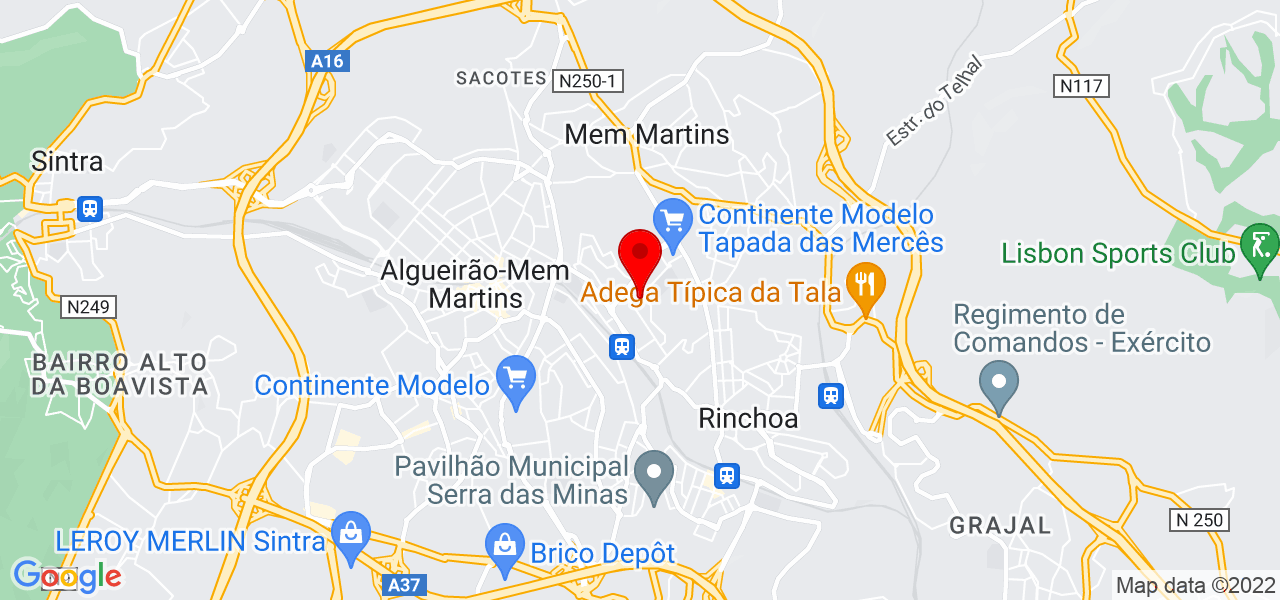 Iolanda  Mendes - Lisboa - Sintra - Mapa