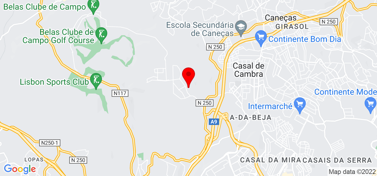 CQS-Mobili&aacute;rio de Inox, Lda - Lisboa - Sintra - Mapa