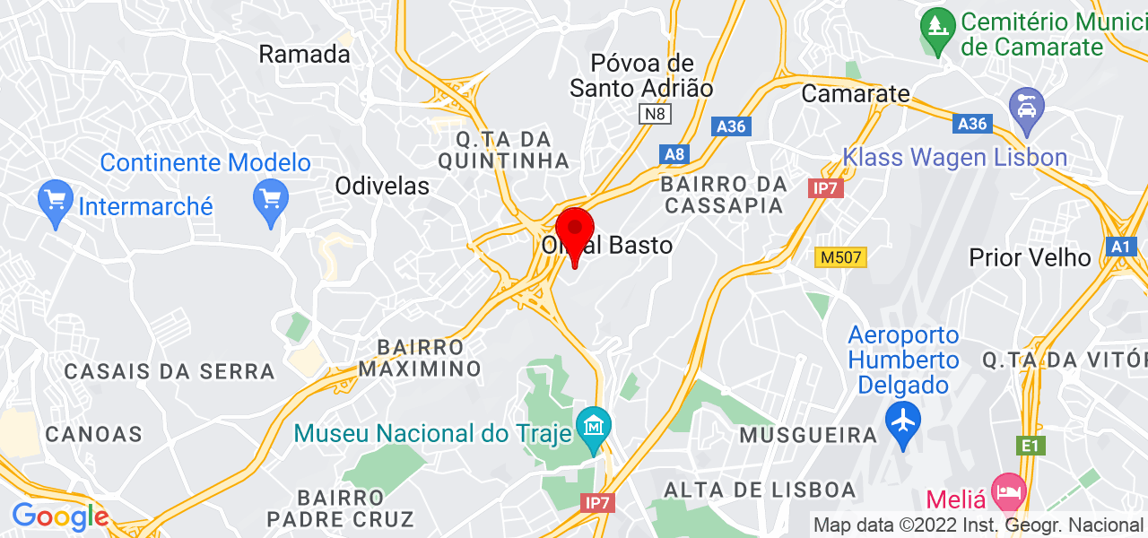Josu&eacute; Jacinto - Lisboa - Odivelas - Mapa