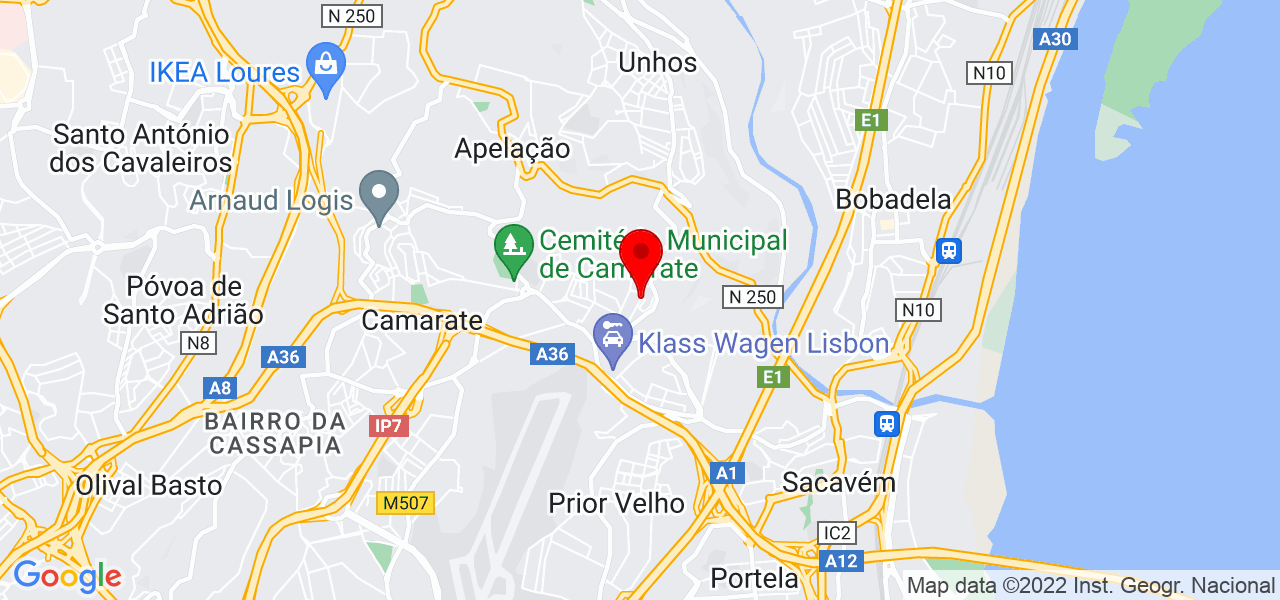 Top Caixilhos - Lisboa - Loures - Mapa