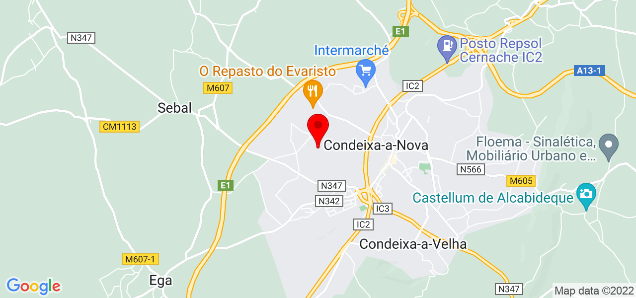 Diogo Cardoso - Coimbra - Condeixa-a-Nova - Mapa