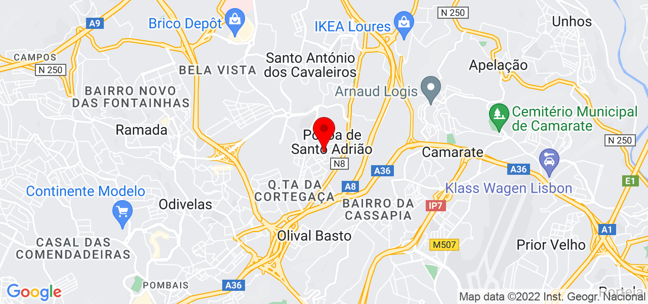 Vanda Romp&atilde;o - Lisboa - Odivelas - Mapa
