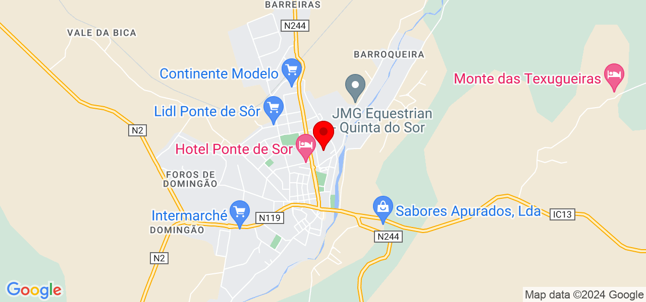 Michely - Portalegre - Ponte de Sor - Map