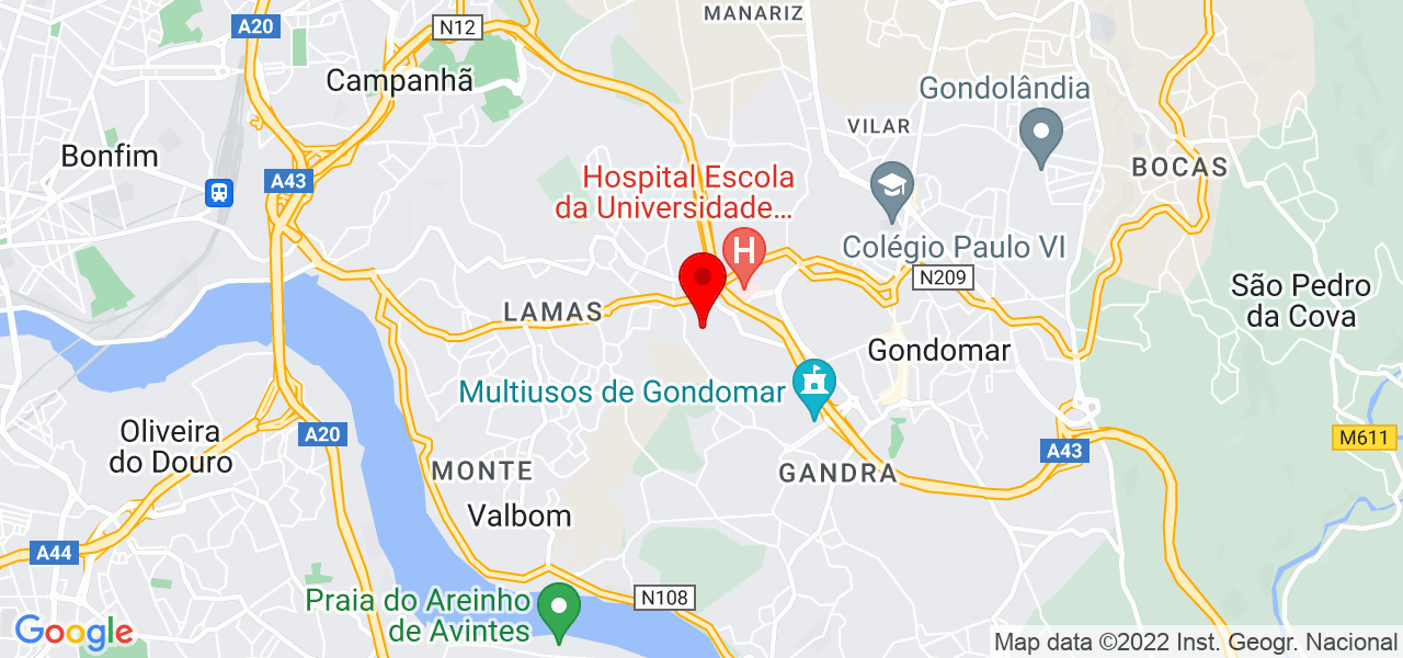 Paulo Pereira - Porto - Gondomar - Mapa