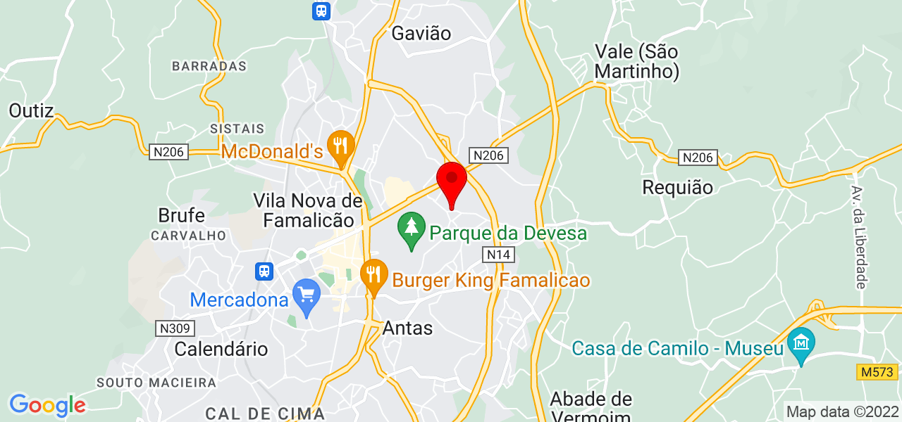 Maria Jos&eacute; Lima da Silva - Braga - Vila Nova de Famalicão - Mapa