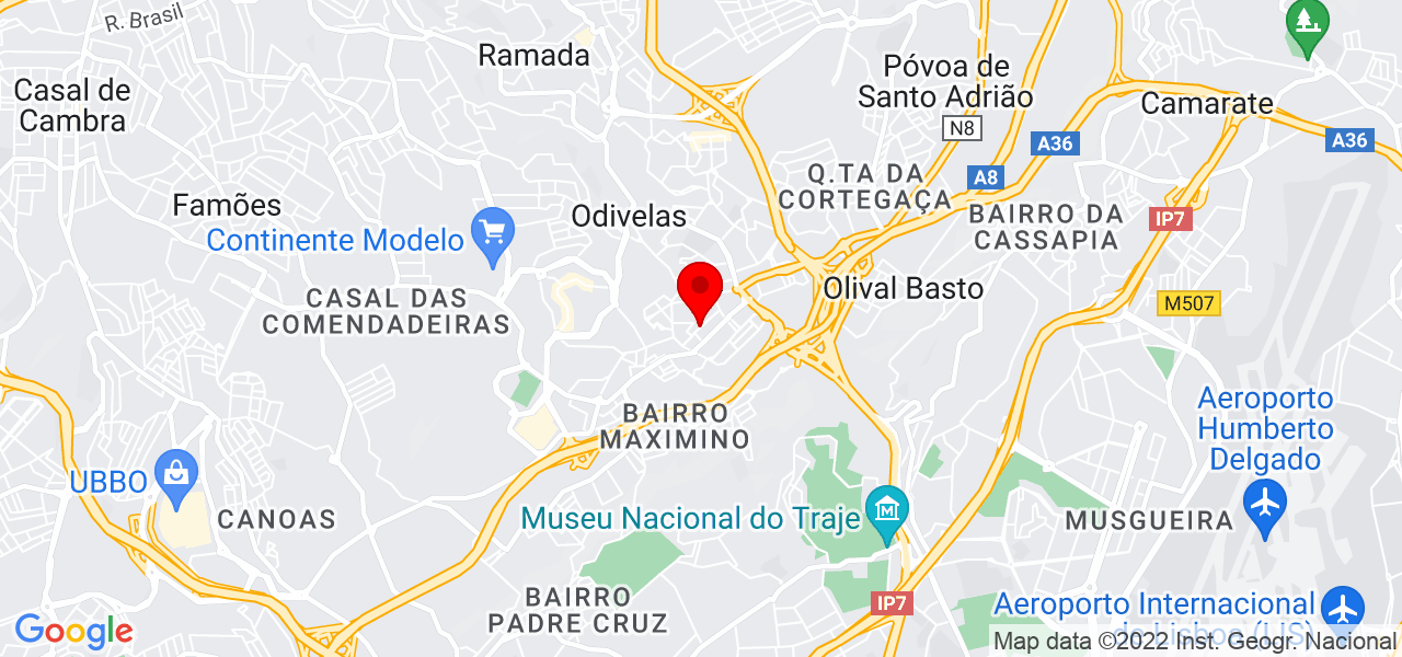 Faby silva - Lisboa - Odivelas - Mapa