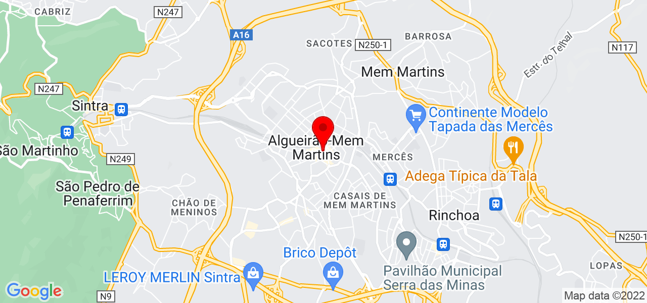 Anna Anjos Decor - Lisboa - Sintra - Mapa