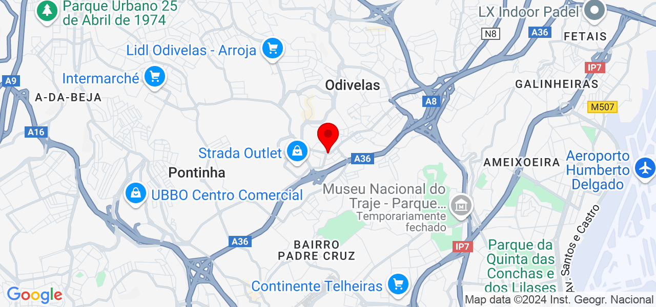 Cl&aacute;udia J&acirc;mece - Lisboa - Odivelas - Mapa