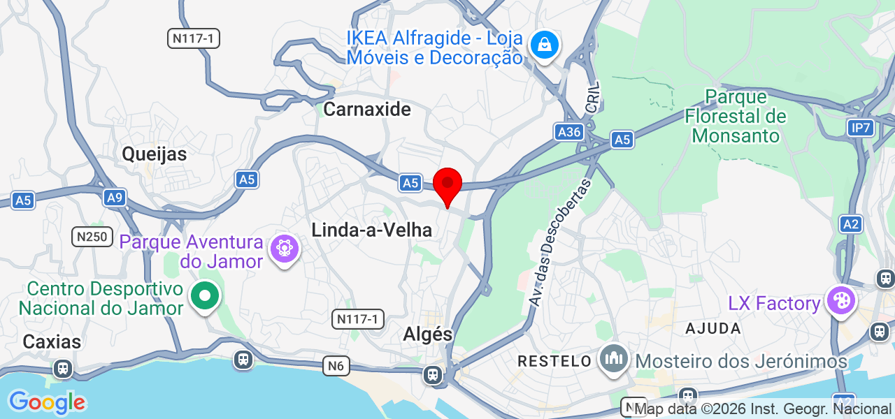 Serviços - Lisboa - Oeiras - Carte