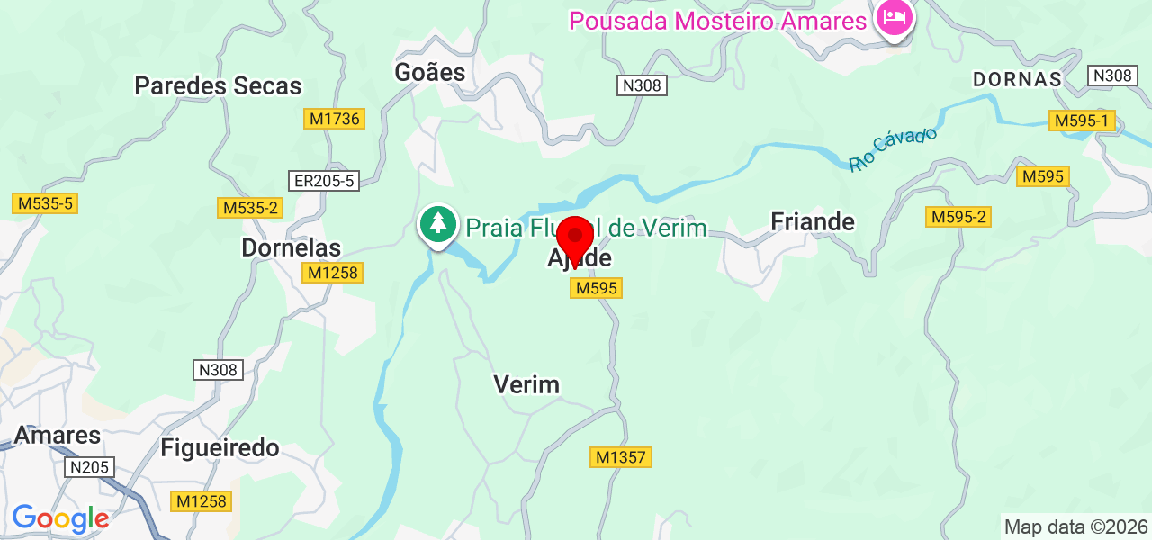 Carolina Caetano - Braga - Póvoa de Lanhoso - Mapa