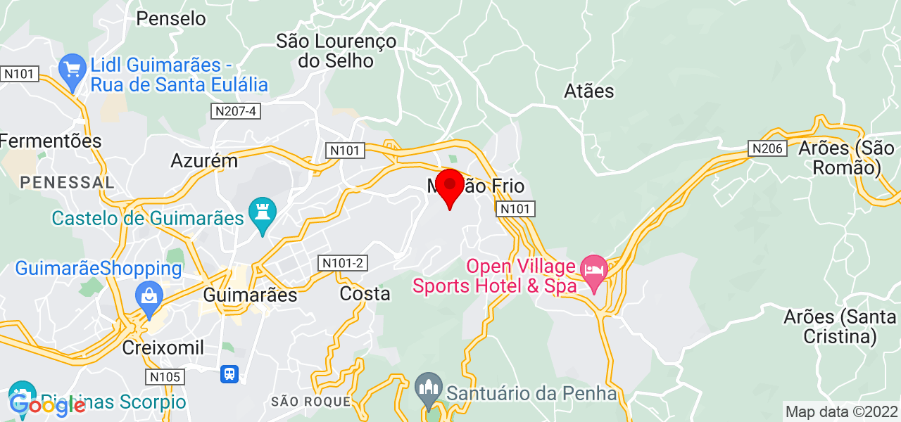 Andr&eacute; Sousa - Braga - Guimarães - Mapa