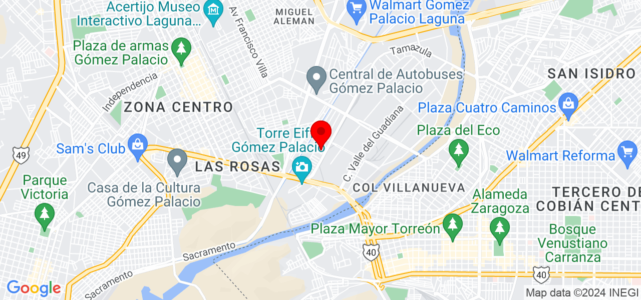 SILAG multiservicios - Durango - Gómez Palacio - Mapa