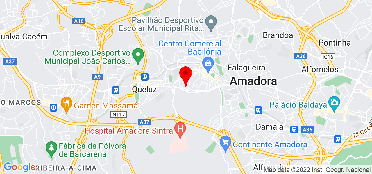 M&aacute;rcio Vieira - Lisboa - Amadora - Mapa