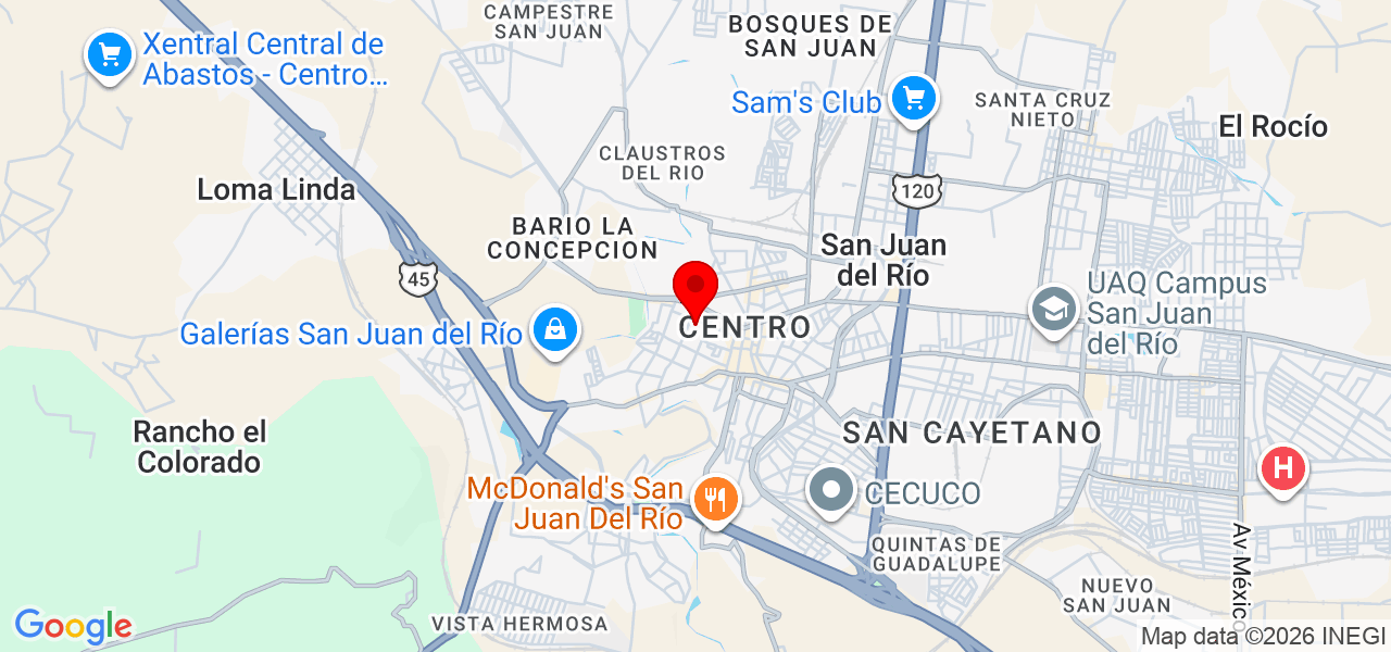 Roberto martinez - Querétaro - San Juan del Río - Map
