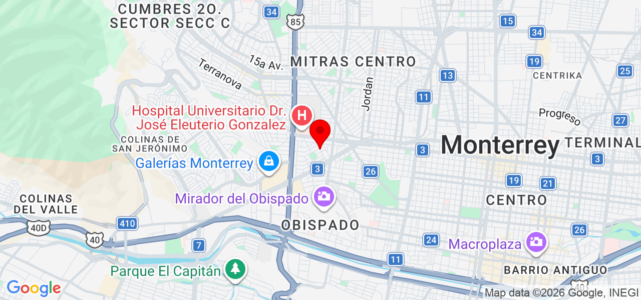 Mi Viaje Bachelor - Nuevo León - Monterrey - Map