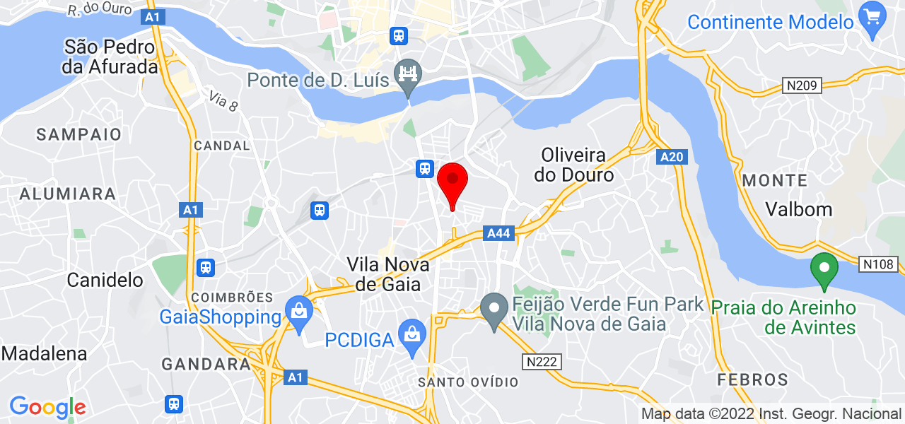 Natalia Igual - Porto - Vila Nova de Gaia - Mapa