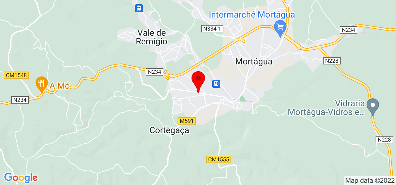 In&ecirc;s Nascimento Monteiro - Viseu - Mortágua - Mapa