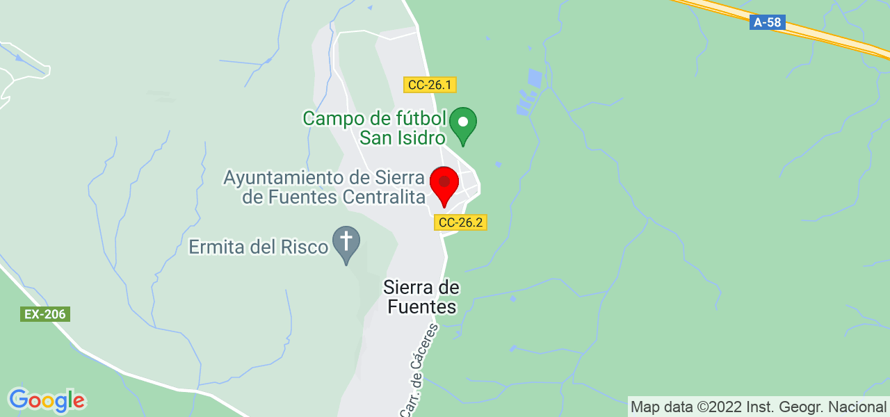 Cristina - Extremadura - Sierra de Fuentes - Mapa
