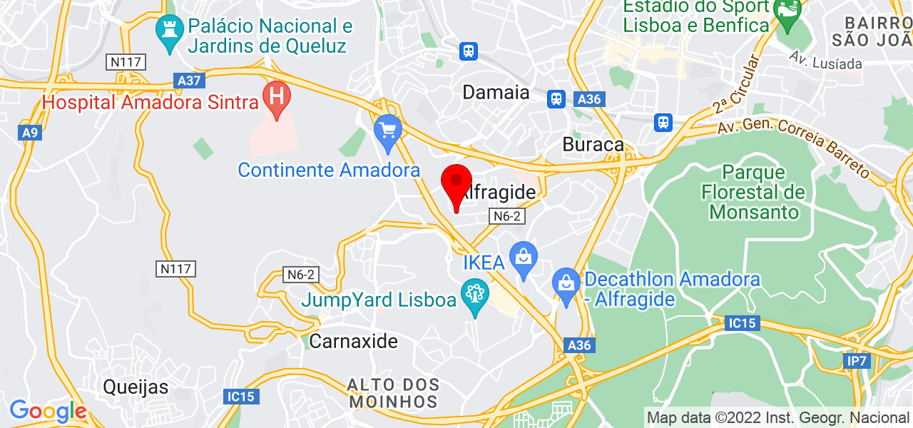 Cl&aacute;udia - Lisboa - Amadora - Mapa