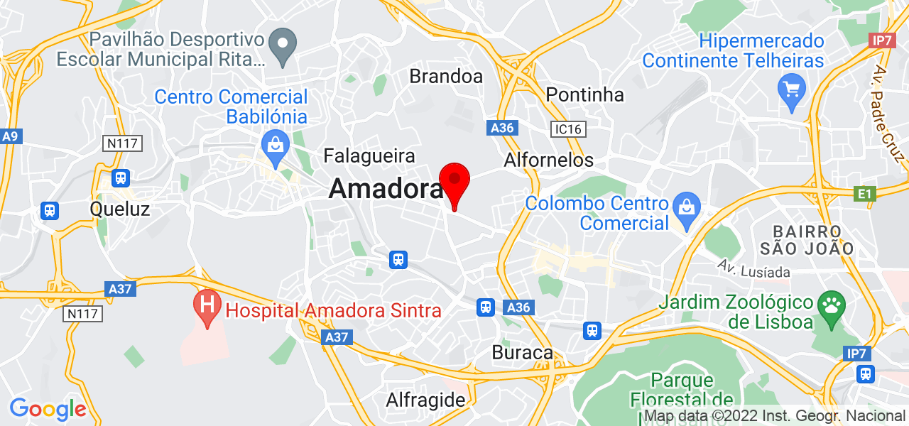 Falc&auml;o - Lisboa - Amadora - Mapa