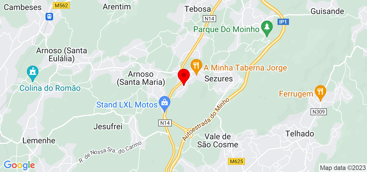 Natalia pinto - Braga - Vila Nova de Famalicão - Mapa
