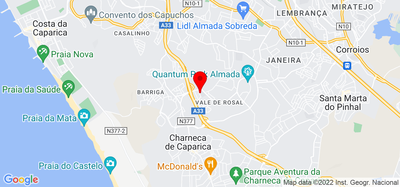 Jo&atilde;o Almeida - Setúbal - Almada - Mapa