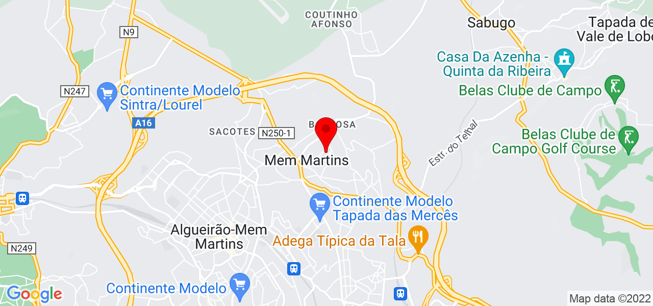 Iany Assis - Lisboa - Sintra - Mapa