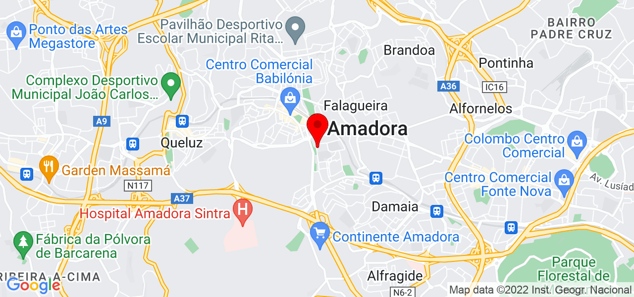 Alessandra galante - Lisboa - Amadora - Mapa