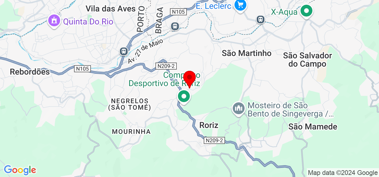 Calison Ferreira - Porto - Santo Tirso - Mapa